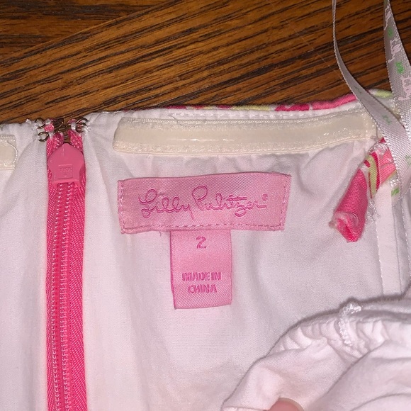 Lilly Pulitzer Hotty Pink Day Floral Beach Sundress Pockets Strapless 2 - Picture 13 of 14